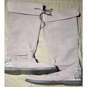 Sperry Top Sider Tan Suede Size 7.5M Moccasin Style Knee High Boots 9130204